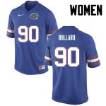 Women's Florida Gators #90 Jonathan Bullard NCAA Nike Blue Authentic Stitched College Football Jersey PSQ0662QM